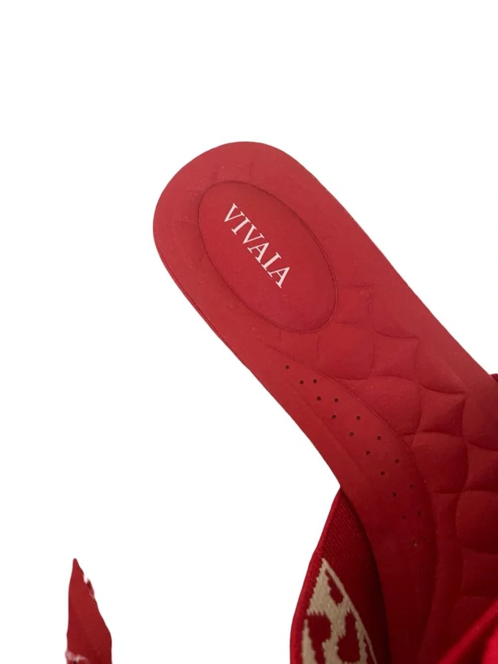 Vivaia Red Heart Knit Bow Mules - Picture 6 of 7